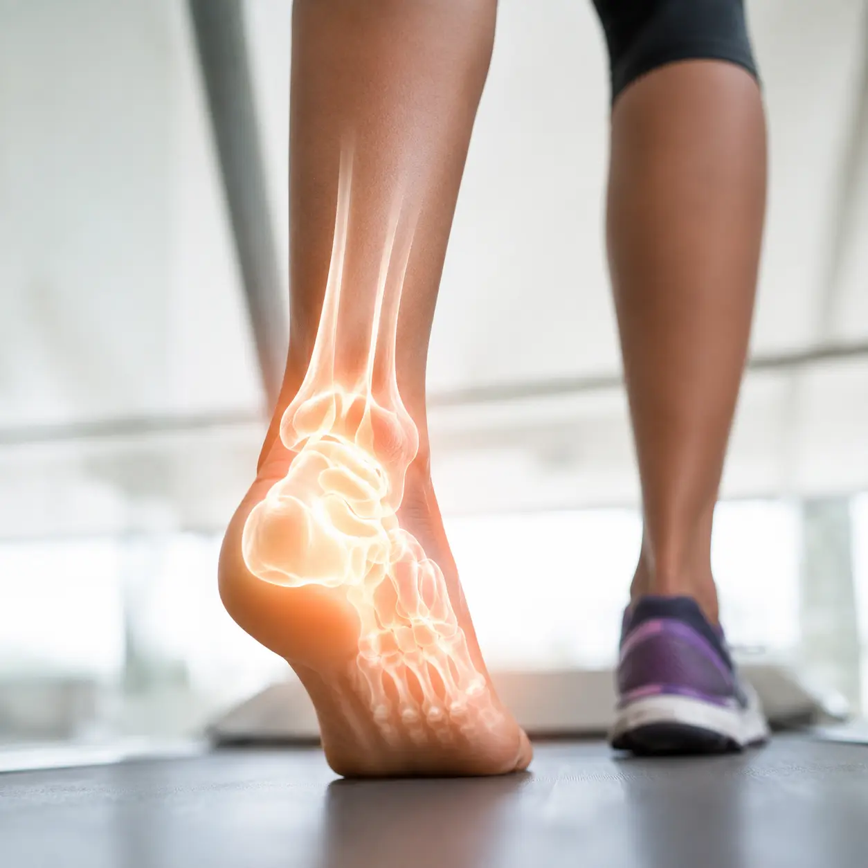 Athlete's ankle with the joint highlighted